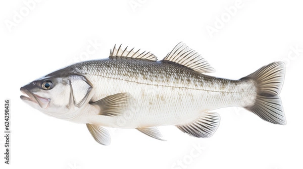 Fototapeta a Sea Bass in transparent white background