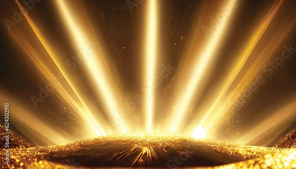 Obraz Golden scene with light rays effect
vector illustration high Resolution.