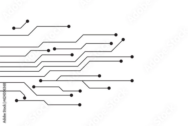 Obraz Abstract futuristic circuit board Illustration, Circuit board with various technology elements. Circuit board pattern for technology background. Vector illustration
