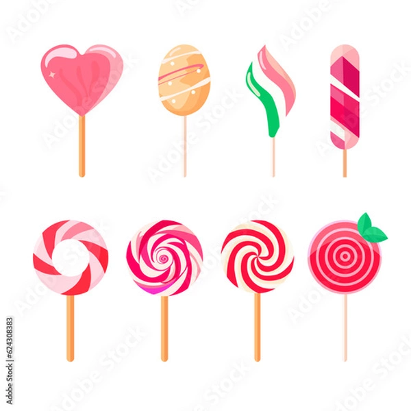 Obraz set of lollipops isolated