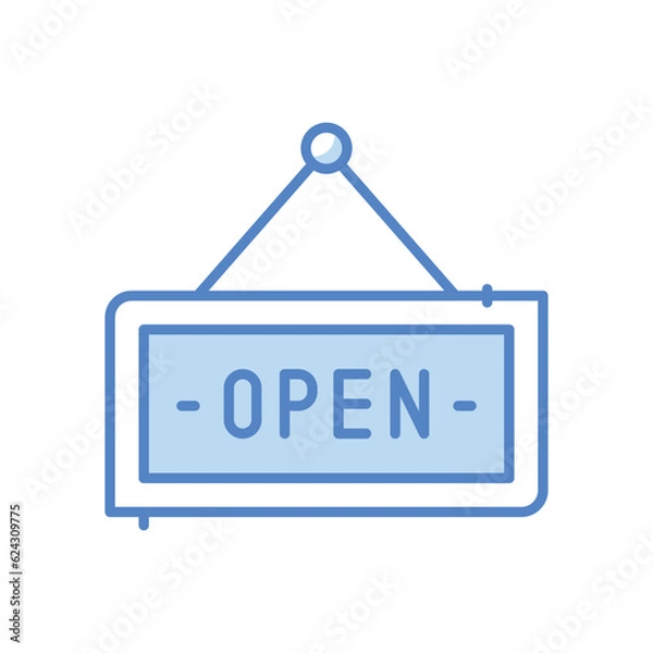 Obraz Open Hanging Board Icons, vector stock illustration.