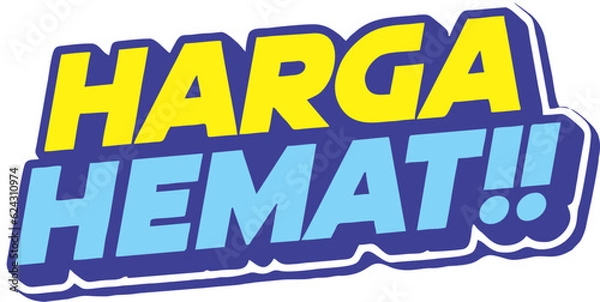 Fototapeta 3D text Harga Hemat