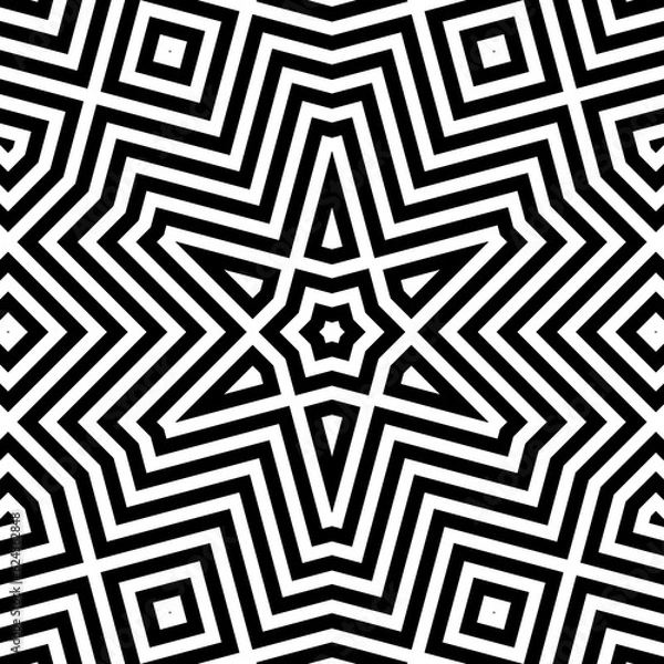 Obraz black and white tile pattern