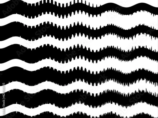Obraz black and white background with waves