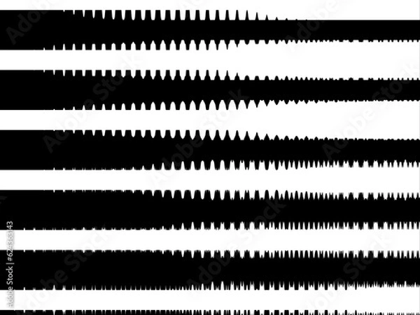 Obraz black and white background with waves ang graph