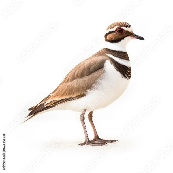 Fototapeta Killdeer bird isolated on white. Generative AI