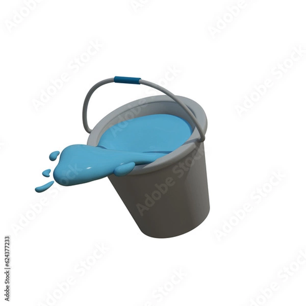 Obraz blue paint bucket