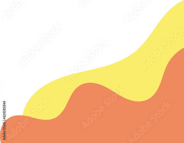 Obraz yellow orange wavy corner. fluid corner illustration suitable for background, layout, banner.