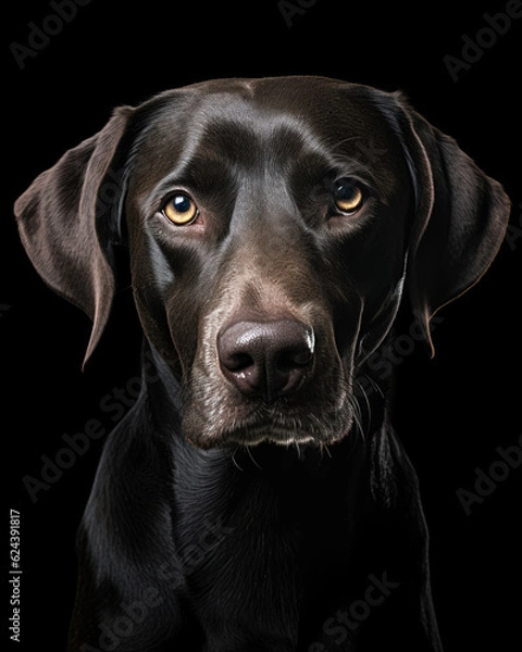 Fototapeta Generated photorealistic image of a labrador with yellow eyes