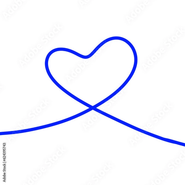 Obraz blue heart isolated