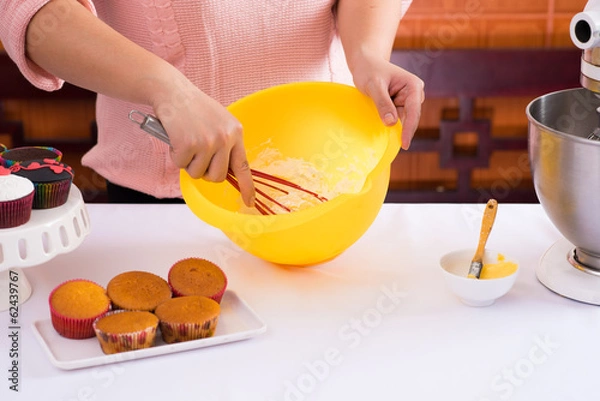 Fototapeta Dough beating