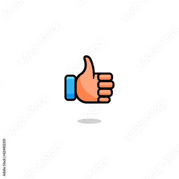 Fototapeta Thumbs up or like vector icon