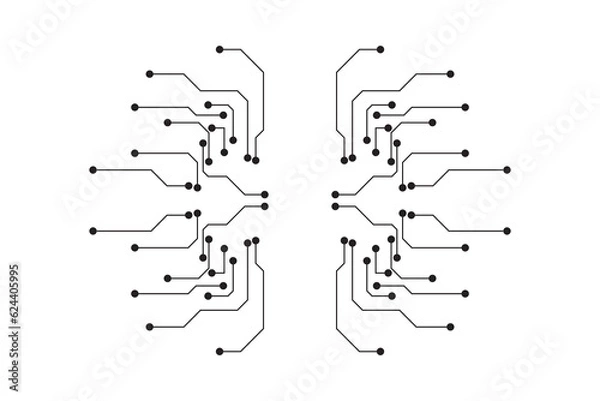 Fototapeta Abstract futuristic circuit board Illustration, Circuit board with various technology elements. Circuit board pattern for technology background. Vector illustration