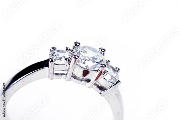 Obraz Wedding Ring or Engagement Ring on white