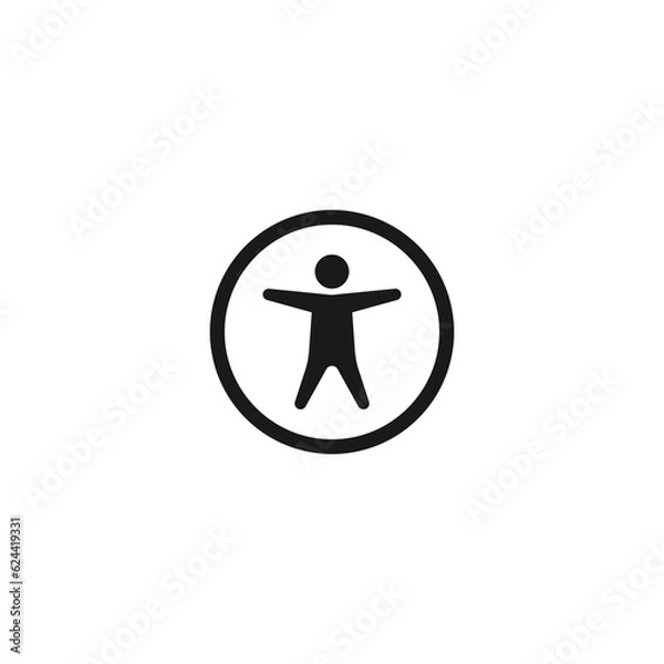 Fototapeta Universal accessibility sign icon .