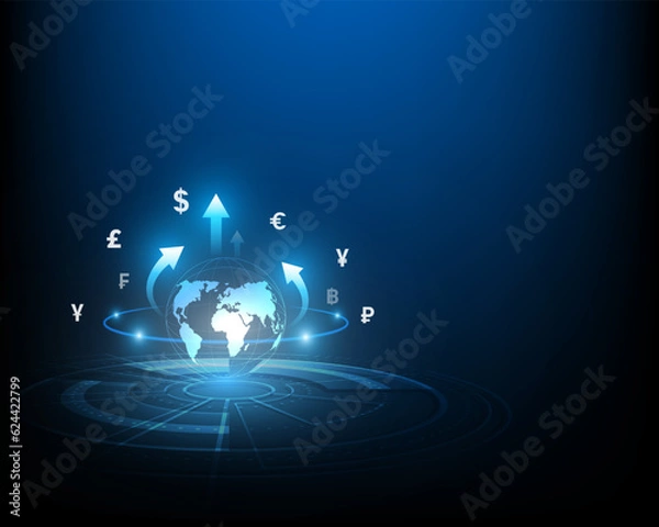 Obraz money abstract high speed network