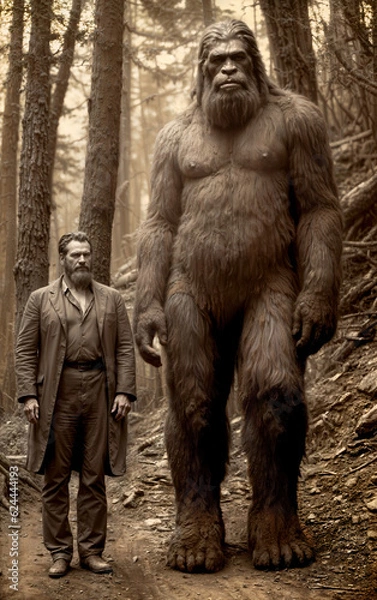 Obraz A Bigfoot in the 19th Century.