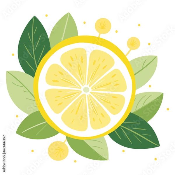 Fototapeta lemon image,lemon vector,lemon print,vector plants,lemon and leaves,lemon illustration drawing