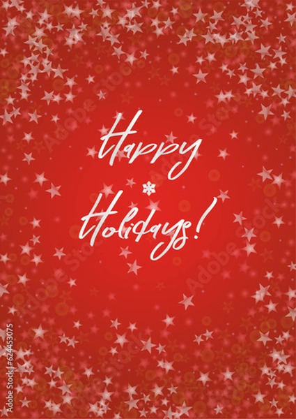 Fototapeta Vector Merry Christmas and New Year Card Collection with Magical Bokeh Lights Sparkle Confetti. Shiny Glitter Christmas Party Print Collection. Winter Sparkle Snowfall Design for Holiday's Poster.