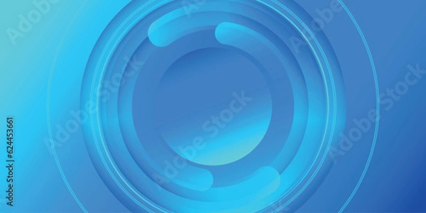 Fototapeta Abstract futuristic technology blurred summer blue liquid neon light colours background dynamic geometric shape website landing page or banner template modern style vector illustration. login form	
