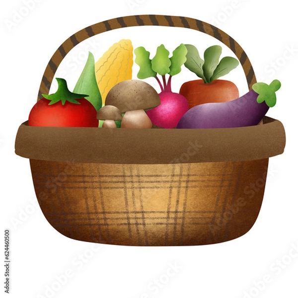 Fototapeta basket with vegetables