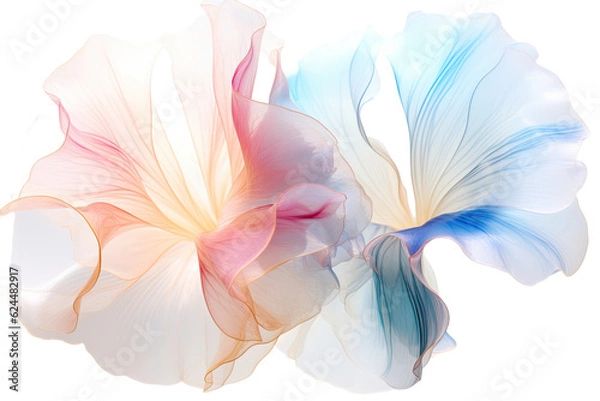 Obraz harmonious patterns swirling in an abstract shape isolated on a transparent background, generative ai