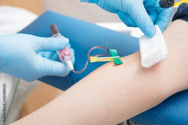 Obraz Taking sample for blood test