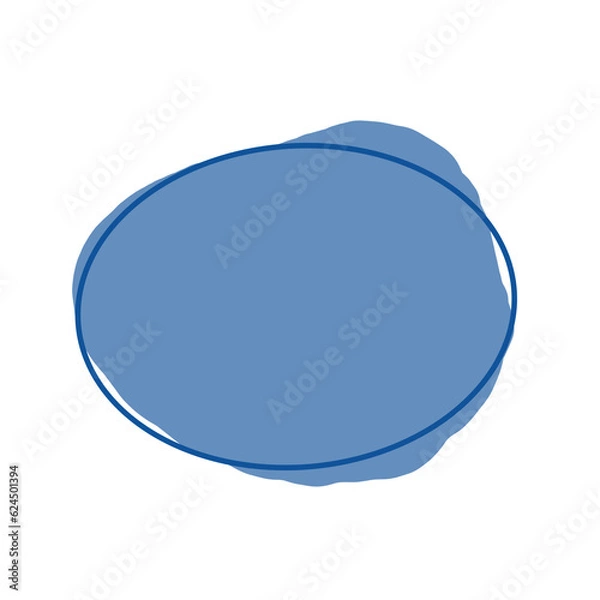 Obraz blue paper bubble