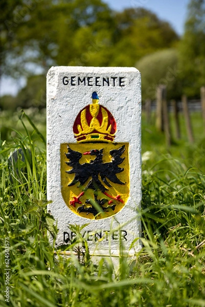 Obraz Municipal pole with eagle of the city of Deventer