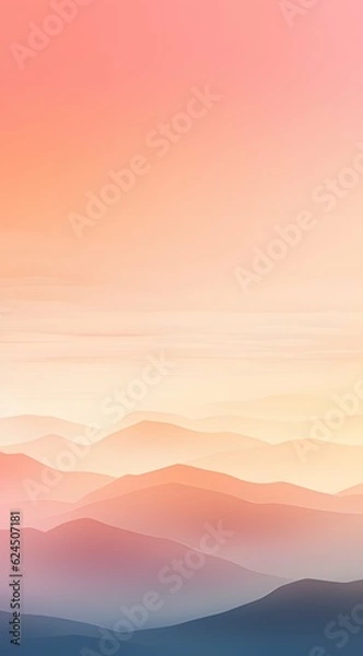 Obraz Gradient yellow hue sunrise glow landscape atmosphere phone wallpaper background, ai generated