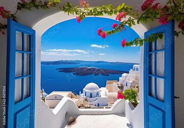 Obraz Aussicht in Santorini