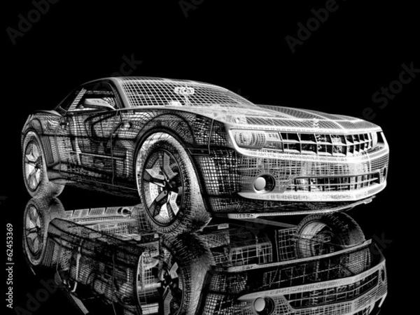 Obraz Wire car