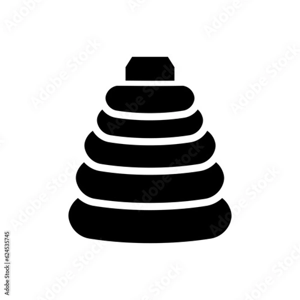 Obraz Pyramid toy icon