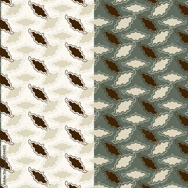 Obraz illustration of frame pattern with tropic leaf texture