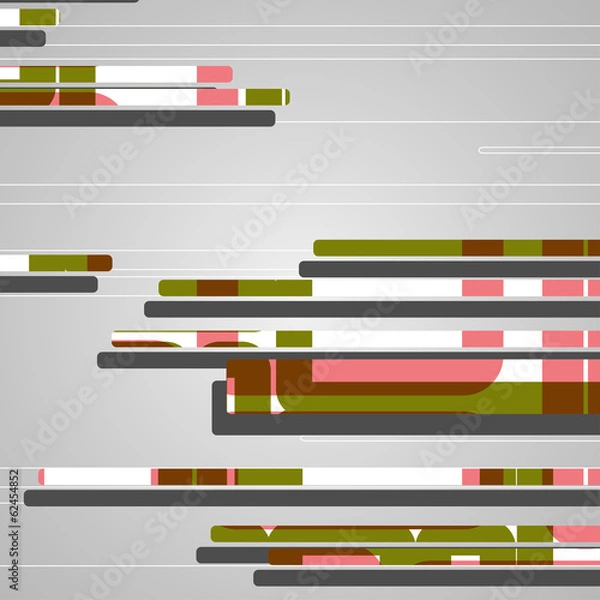 Obraz Abstract futuristic geometric shapes, dynamic illustration.