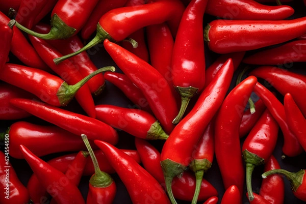 Obraz Red chilly peppers seamless background. High quality photo