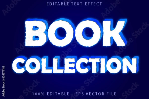 Fototapeta Book Collection Editable Text Effect Neon Style