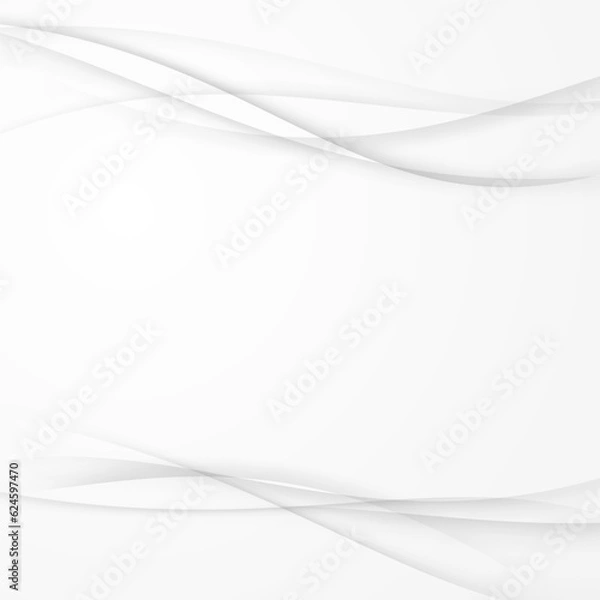 Fototapeta Mild soft abstract transparent grey swoosh lines background. Vector illustration