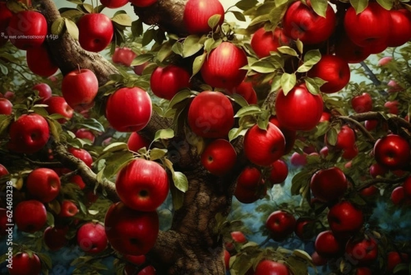 Obraz red berries on a tree