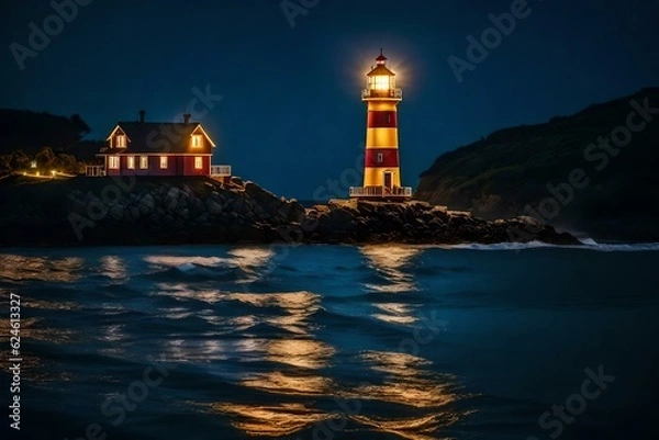 Fototapeta lighthouse at night
Created using generative AI tools