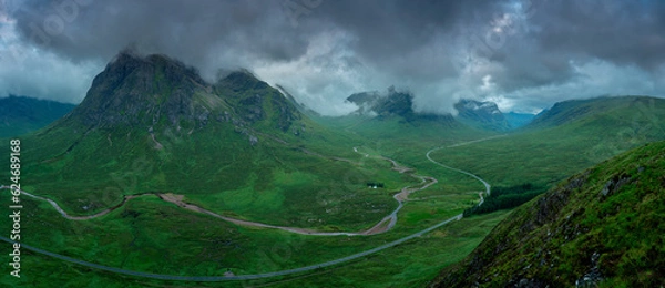 Obraz Morning sunrise view of the mountain known as Buachaille etive mor located in glencoe, highlands Scotland.