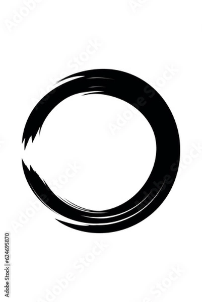 Fototapeta Enso, zen, black circle . Vector Illustration