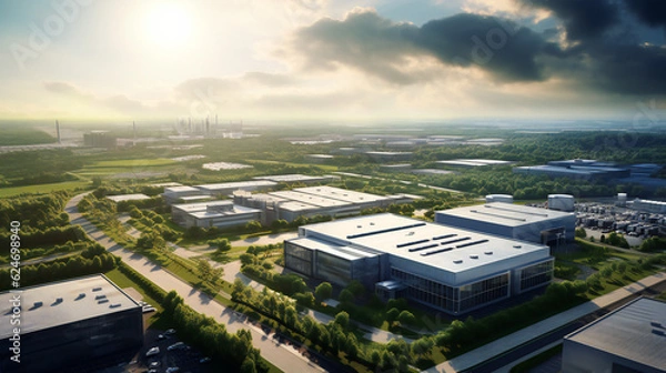 Obraz Aerial view of Industrial Area