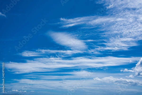 Fototapeta Mahe Seychelles, Beautiful clear and cloudy sky, sunny day