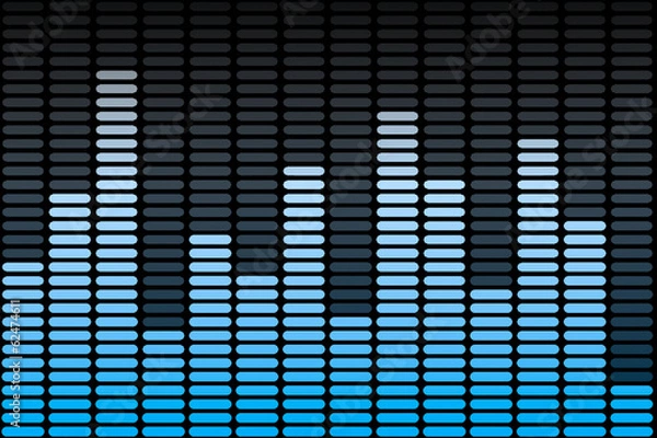 Obraz Blue LED equalizer