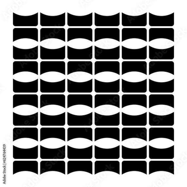 Fototapeta Geometric abstract background, black and white