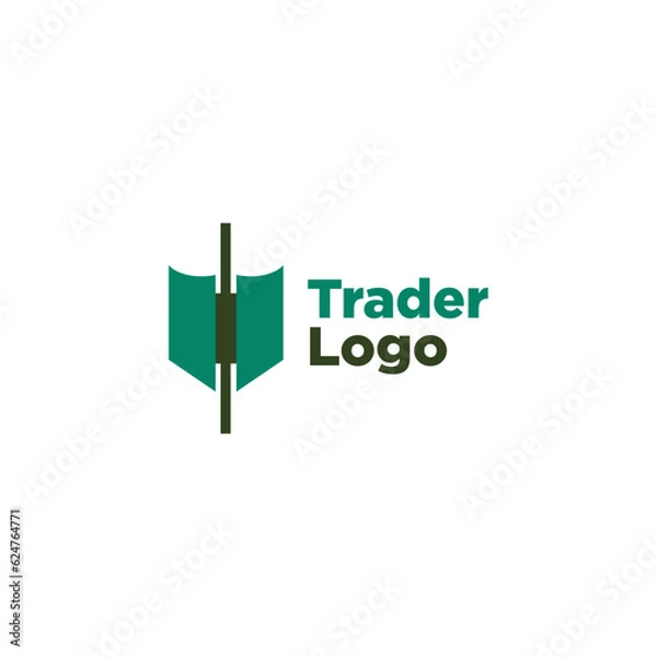 Fototapeta Trader logo for company, trading company