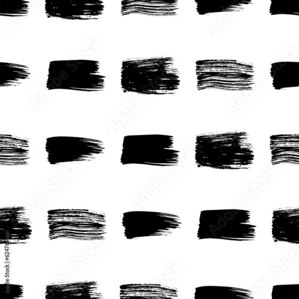 Fototapeta Seamless pattern with hand drawn scribble smears