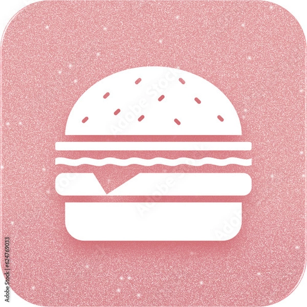 Obraz Rose Gold Hamburger Icon