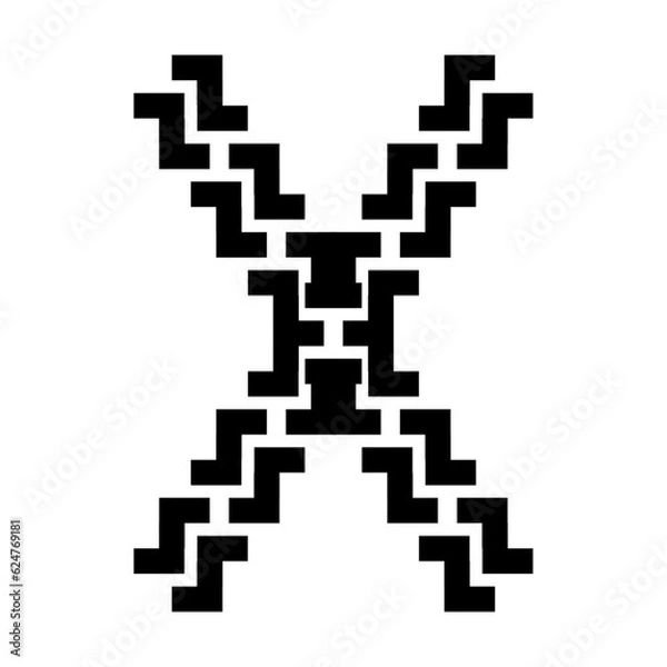 Fototapeta pixel symbol, x pattern